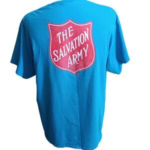 XL T-shirt The Salvation Army Logo Gildan Ultra Cotton Front & Back Print